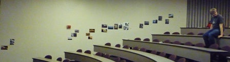 Another view of photos on the wall.