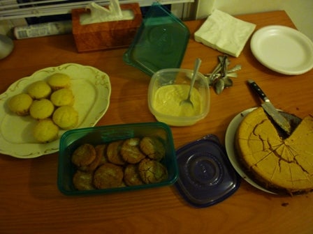 A spread of desserts on a table