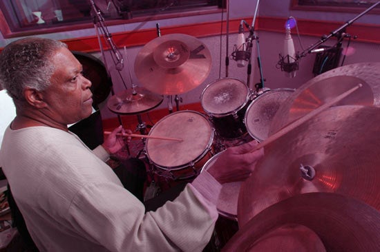 Billy Hart in the recording studio