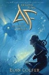 A book cover of a boy wearing a scuba suit under water 