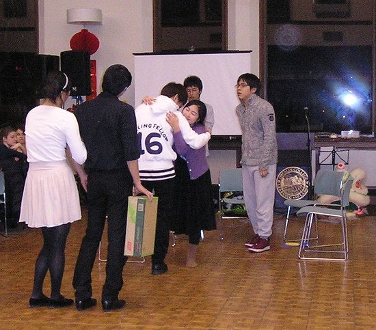 People performing a skit