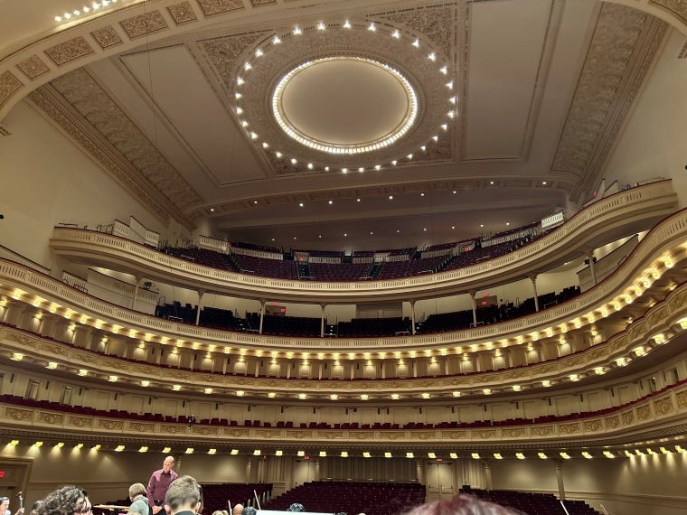 On stage at Carnegie Hall