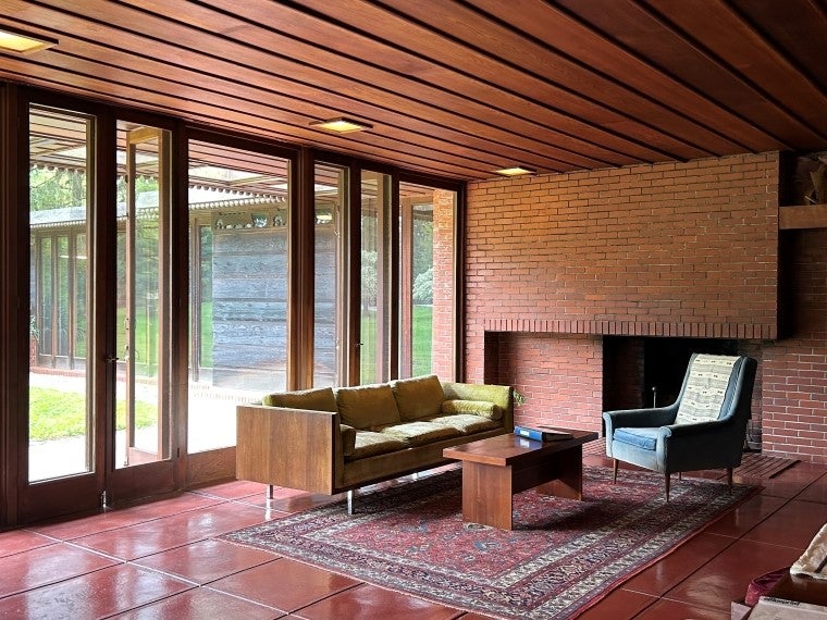 Inside of Oberlin Frank Lloyd Wright House