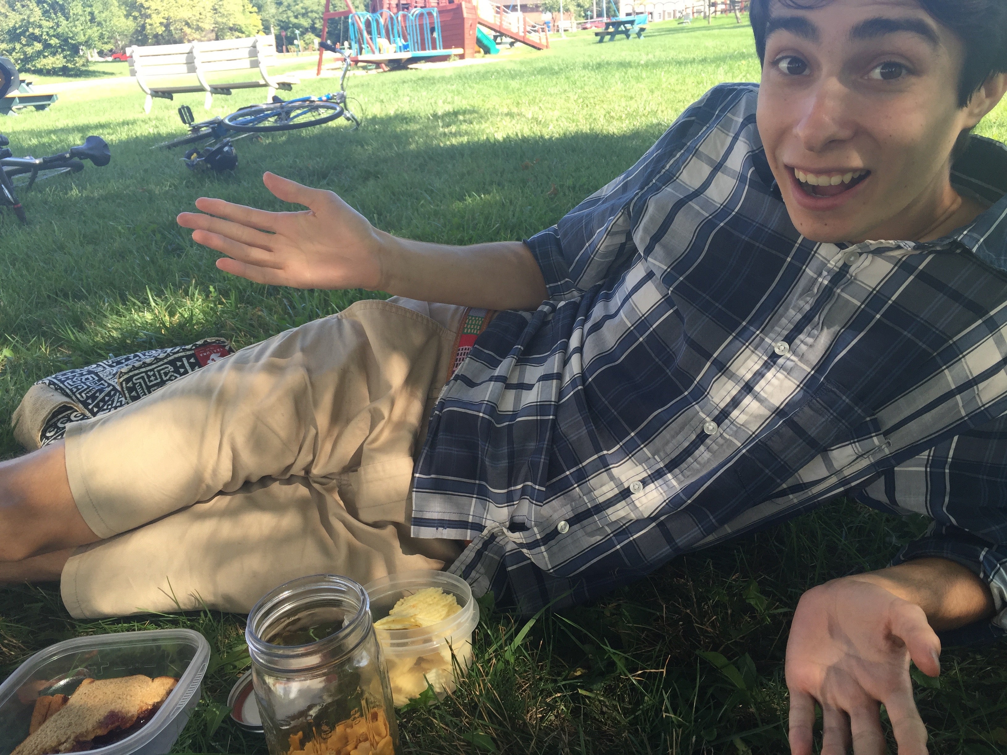Joey with our picnic