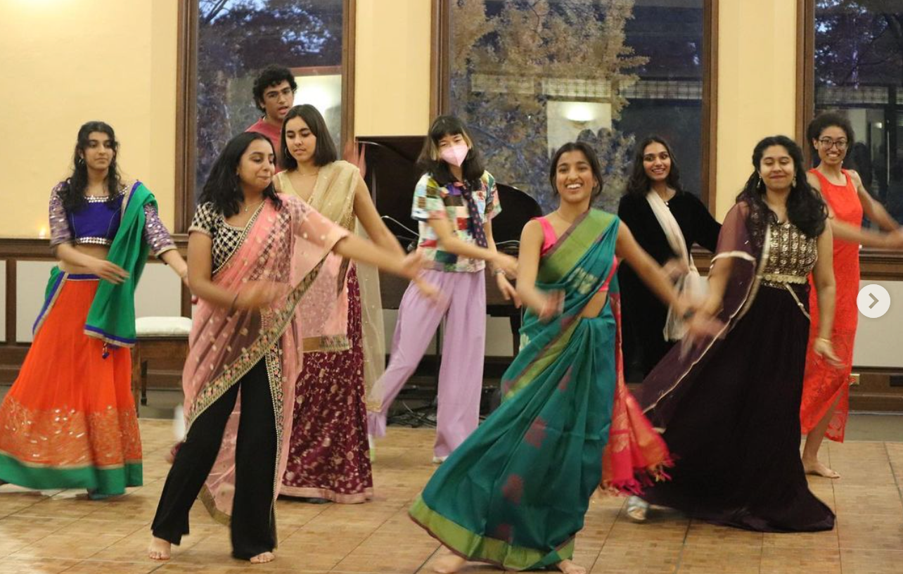 Students from the Bhangra/Bollywood exco perform a dance