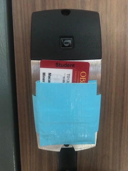 Duct tape ID card holder