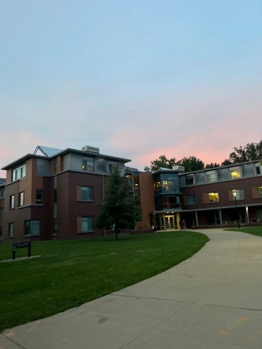 Kahn Hall at sunset