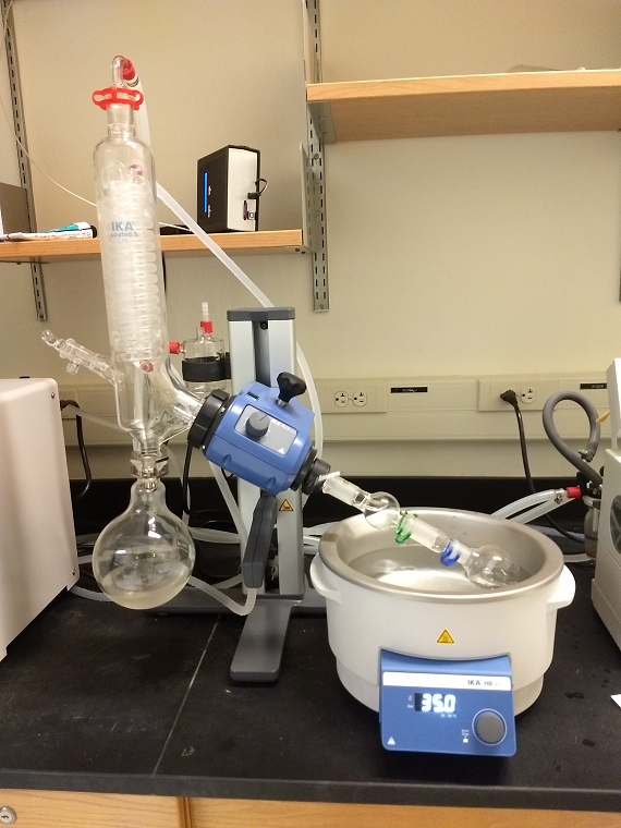 The rotovap in the organic chemistry lab