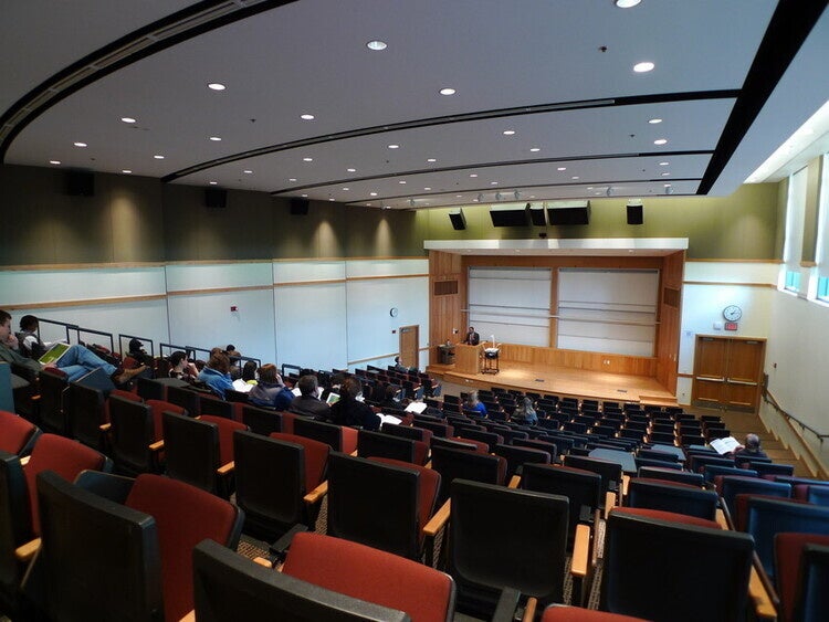 Interior of Dye Lecture Hall