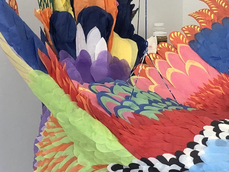 Colorful paper mache