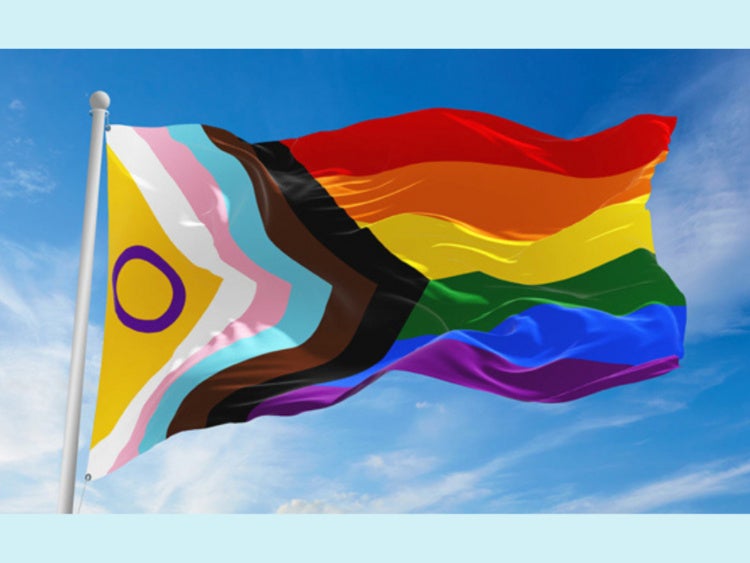 Progress pride flag waving