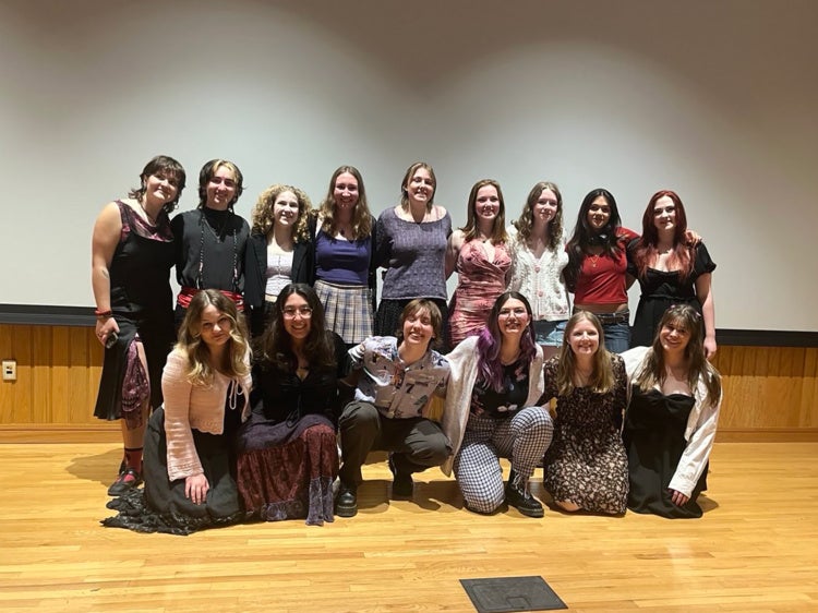 Members of Nothing But Treble at the mid-semester a cappella Study Break Concert