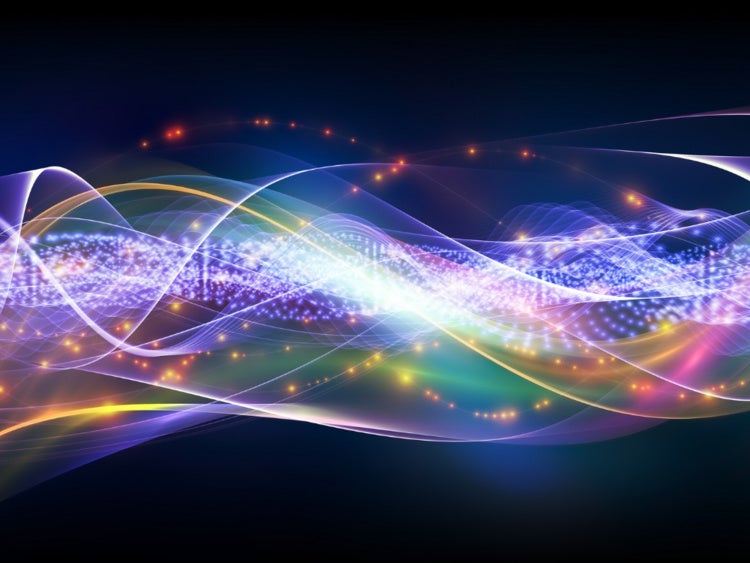 Colorful visualization of sound waves