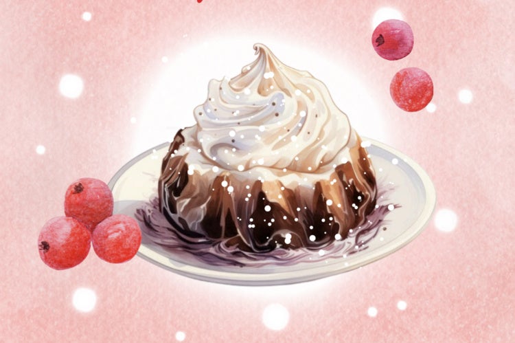 Baked Alaska clipart drawing. 