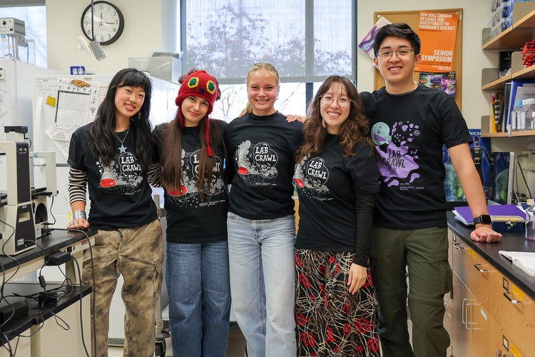 Volunteers in a lab during Lab Crawl 2025