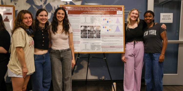 Students participating in the Symposium's Poster Presentations.