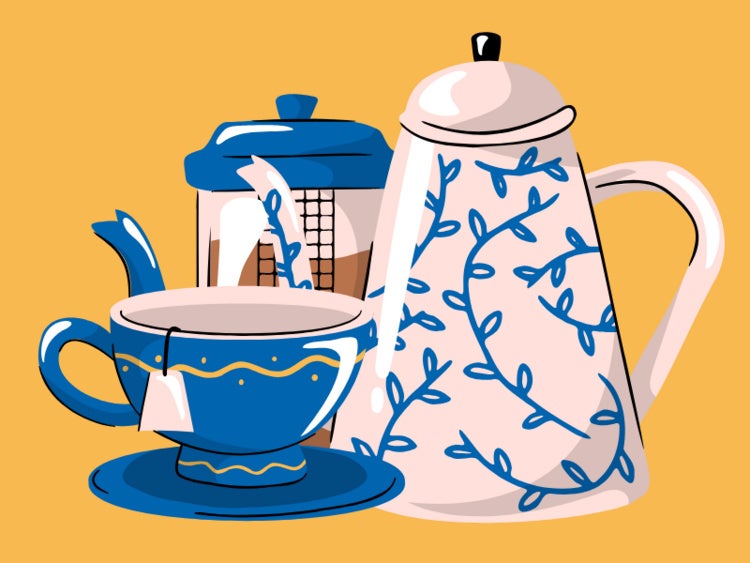 tea pot and cup