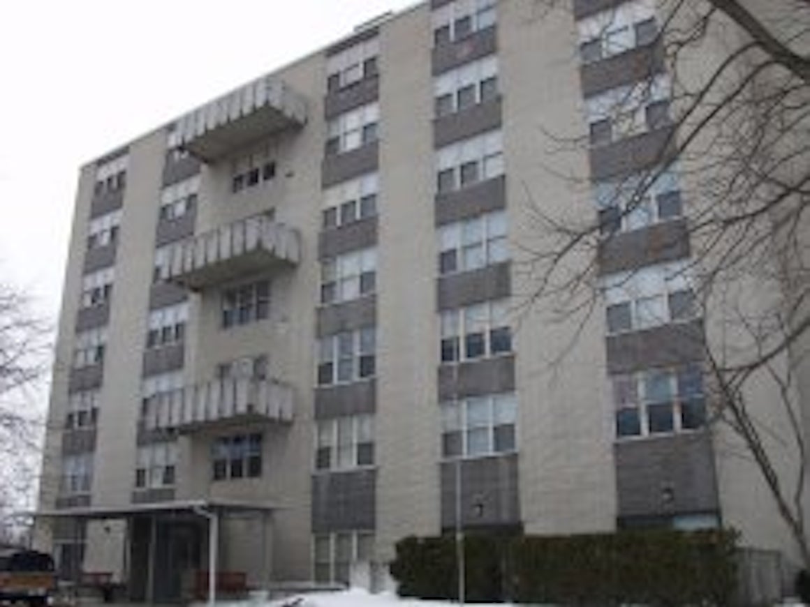 Exterior view of Firelands Apartment Building.