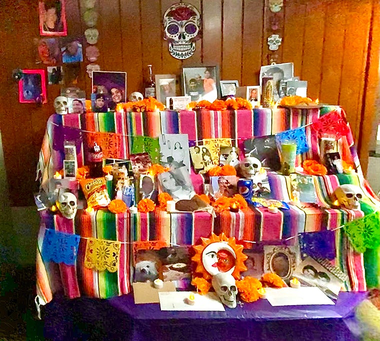 A Day of the Dead altar.