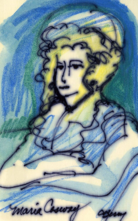 A drawing of a dignified person.