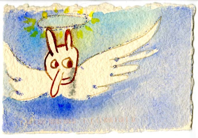 A picture of a child-like drawn bird.