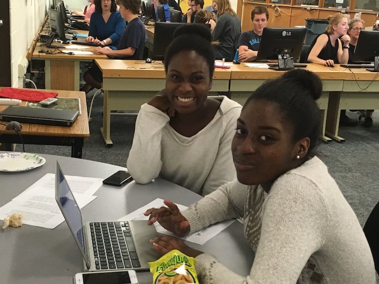 A Ninde Scholar and Mentor smiling