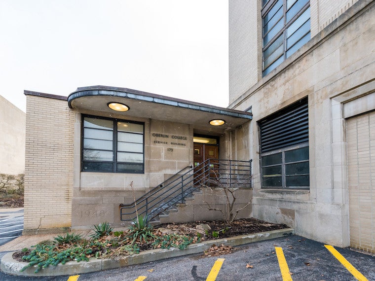 Facilities entrance to the service building.