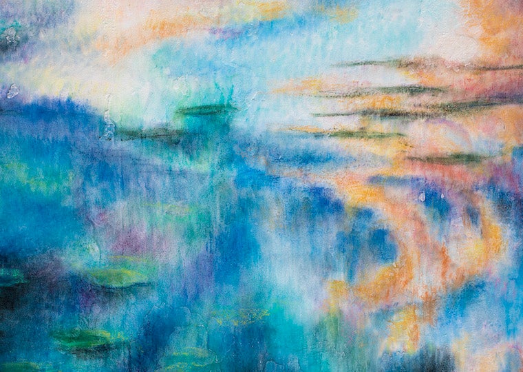 A chalk drawing inspired by Monet