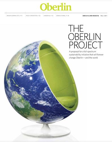 A magazine with a picture of a ball chair on the cover.