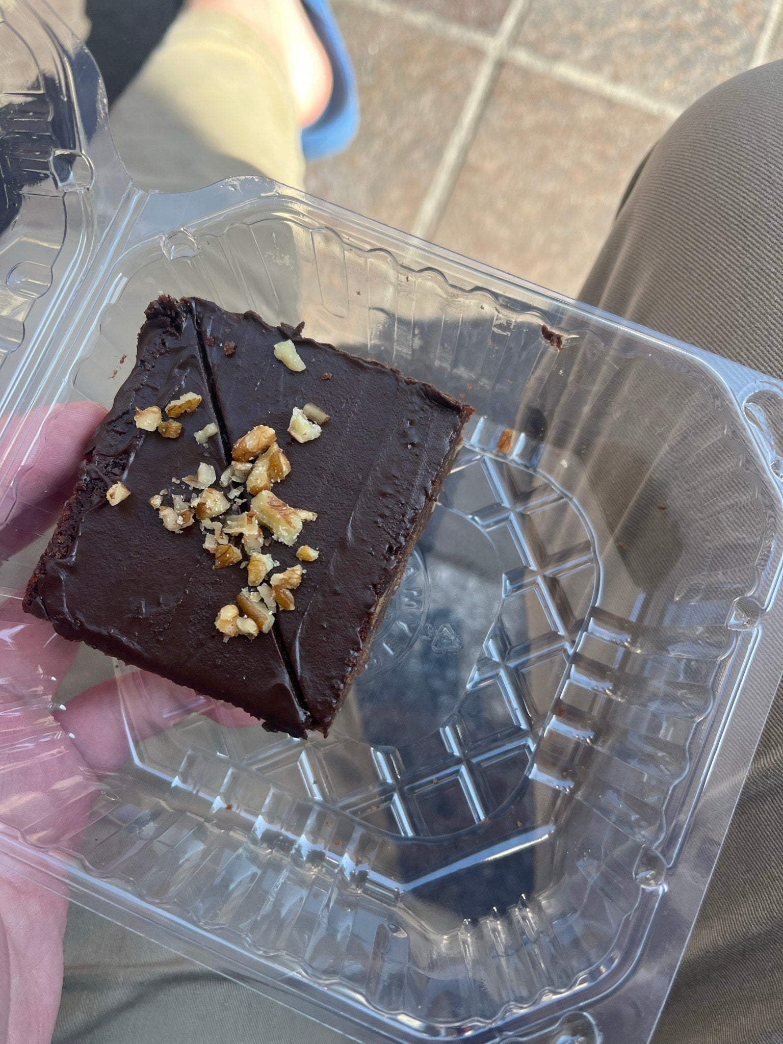 A fudge brownie in a box