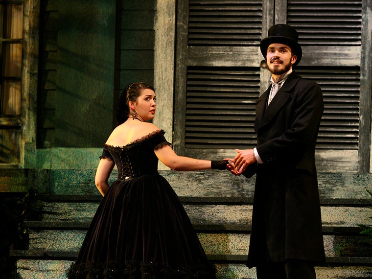 Lauren Friedlander as Lady Macbeth, Tip Scarry as Macbeth in Macbeth, by William Shakespeare, Directed by Justin Emeka, Oct 7-10, 2010