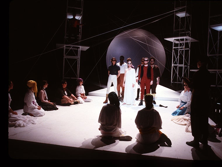 Photograph of a scene from A Midsummer Night's Dream, May 1988