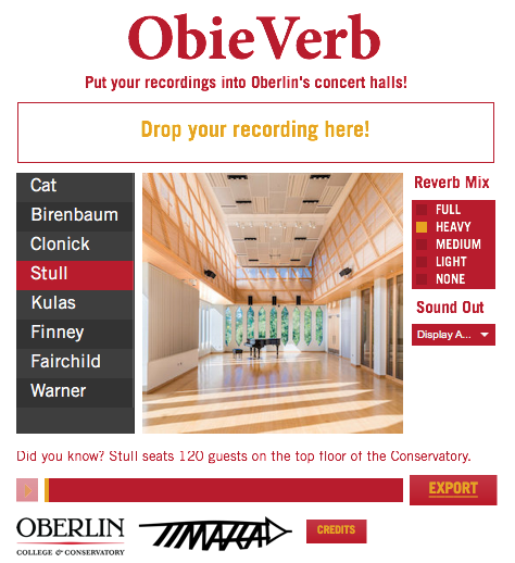 ObieVerb user interface