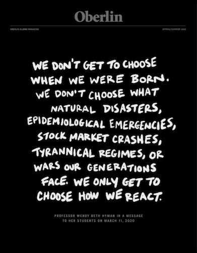 A magazine cover with words on it.