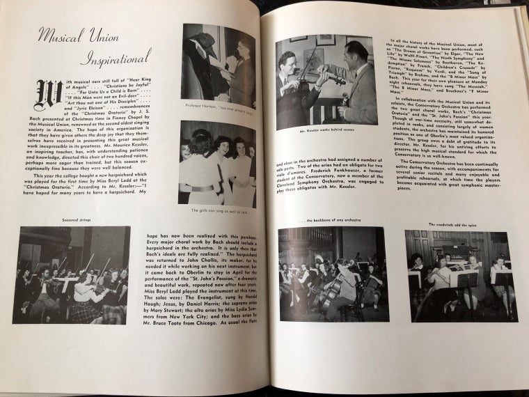 Oberlin Musical Union in 1945.