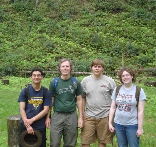 Dan Stinebring with students in Puerto Rico.