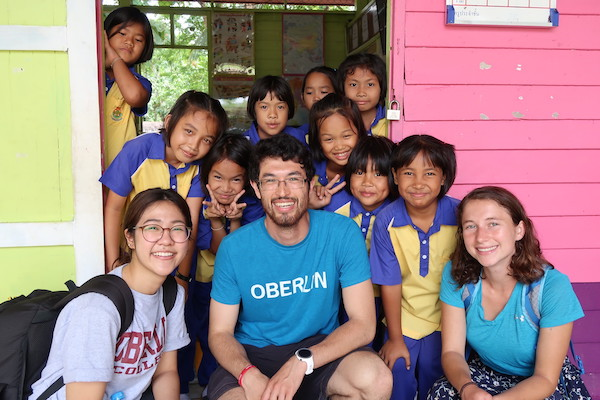 Students studying abroad.