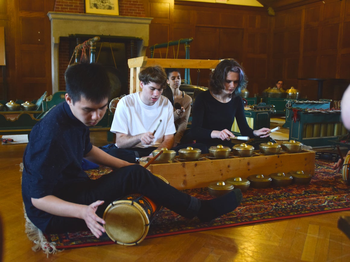 students playing instruments