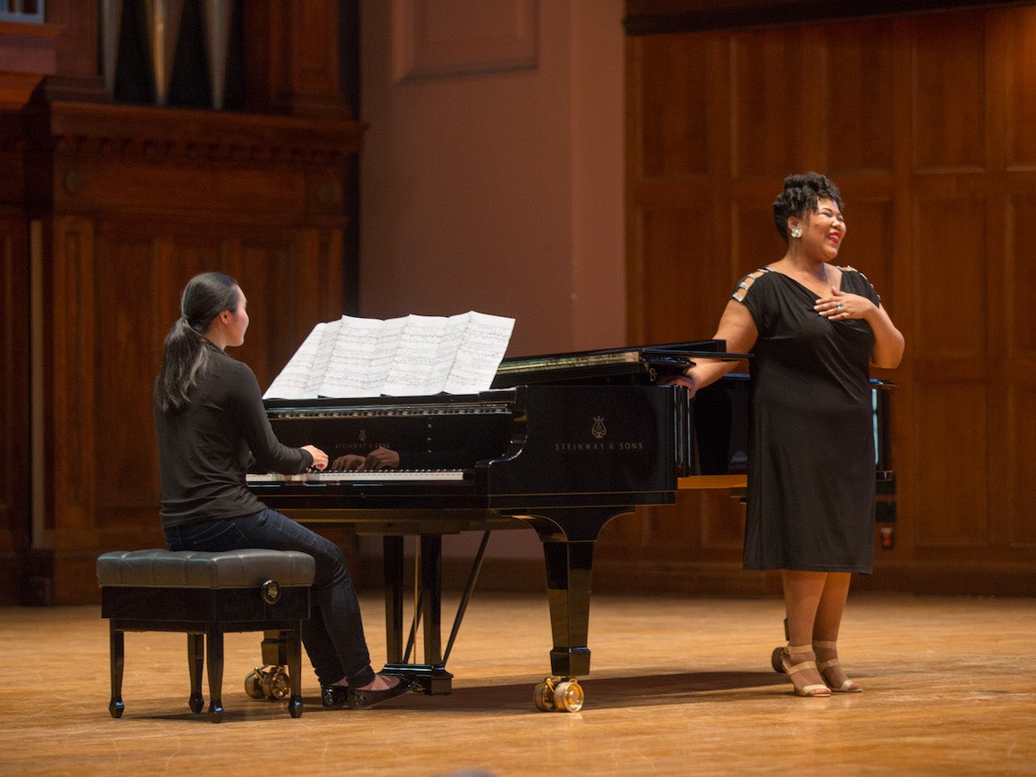 conservatory student accompanist playing with a vocalist