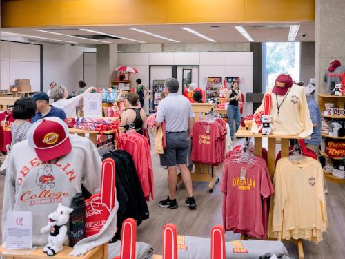shoppers browsing items in the Campus Store.