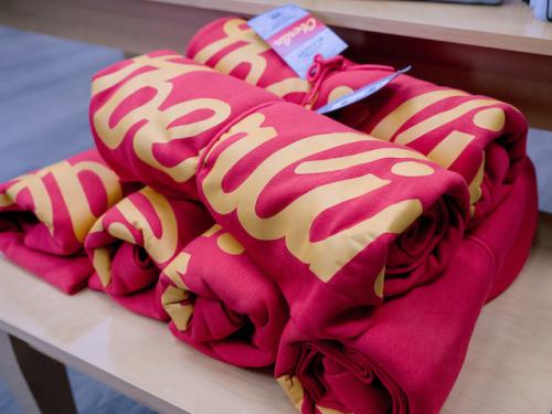 pileof rolled up blankets for sale.