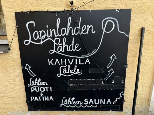 Sign for Lapinlahden Lähde