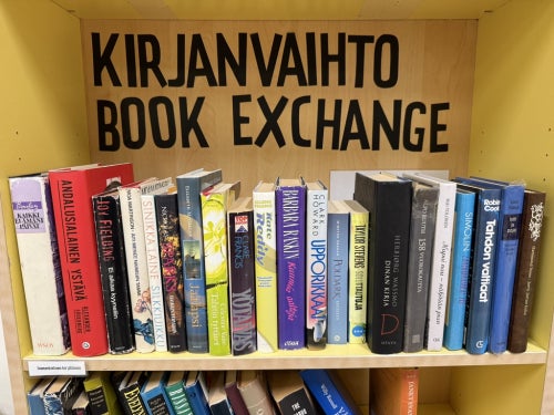 The book exchange at the youth center.