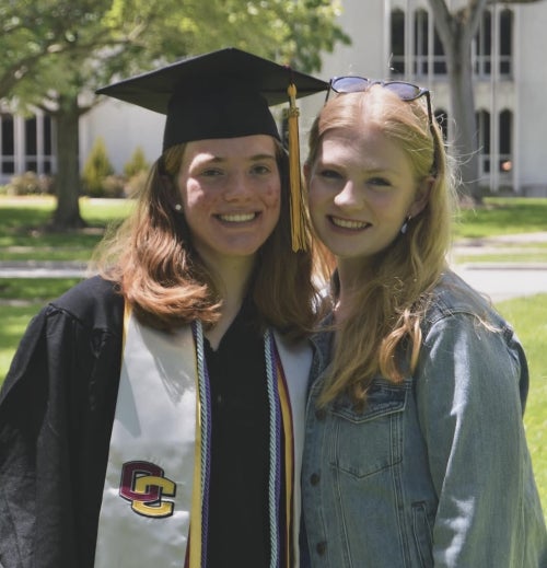 Mackenzie and Caleigh at graduation last year