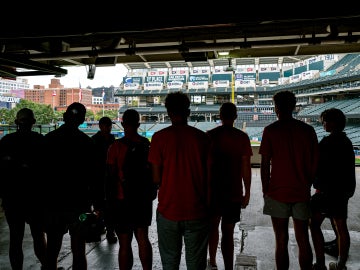 students tour stadium