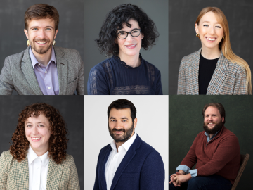 headshots of six faculty members