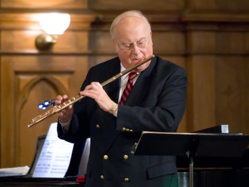 Michel Debost playing flute.