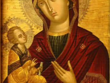 Italian, Creto-Venetian School. Virgin and Child, ca. 1500. Tempera on softwood panel.