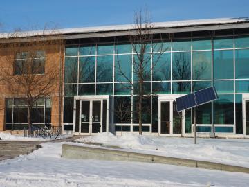 Outside of AJLC in the winter