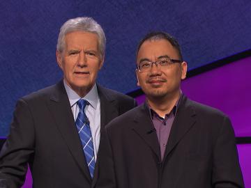 Andrew Pau with Alex Trebek
